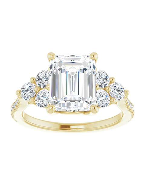 Engagement Ring with Diamond Side Details 1/3 ct. tw.