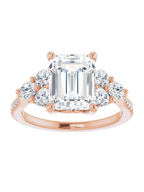 Engagement Ring with Diamond Side Details 1/3 ct. tw.