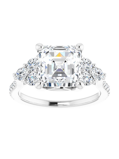 Engagement Ring with Diamond Side Details 1/3 ct. tw.