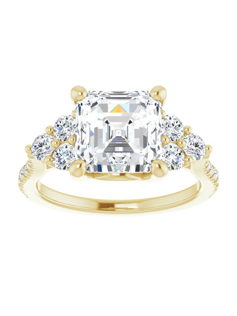 Engagement Ring with Diamond Side Details 1/3 ct. tw.