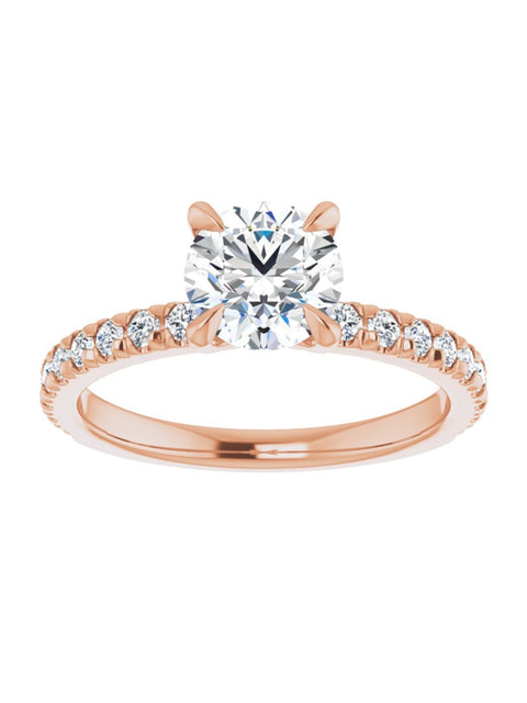 French Set Engagement Ring 1/3 ct. tw.