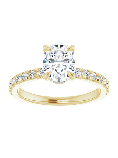 French Set Engagement Ring 1/3 ct. tw.