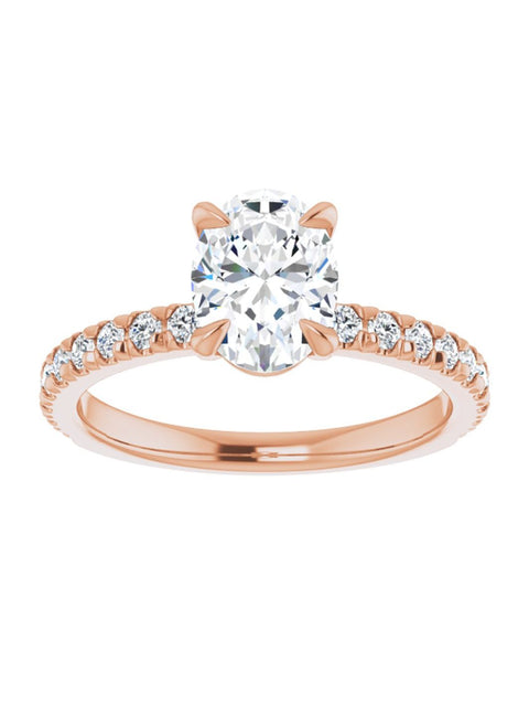 French Set Engagement Ring 1/3 ct. tw.