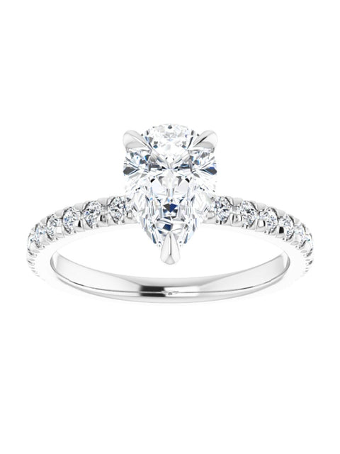 French Set Engagement Ring 1/3 ct. tw.