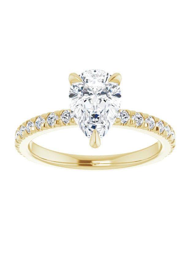 French Set Engagement Ring 1/3 ct. tw.