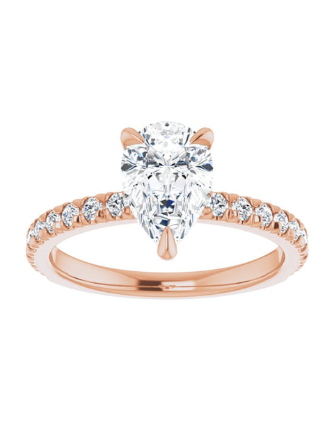 French Set Engagement Ring 1/3 ct. tw.