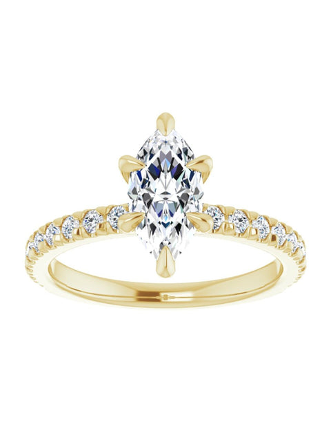 French Set Engagement Ring 1/3 ct. tw.