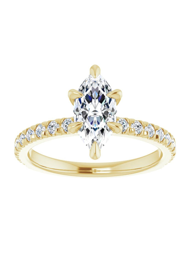 French Set Engagement Ring 1/3 ct. tw.