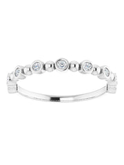 Bezel-Set Diamond Band with Round Stones 1/8 ct. tw.