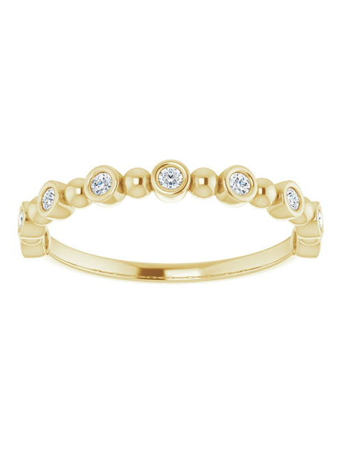 Bezel-Set Diamond Band with Round Stones 1/8 ct. tw.