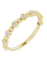 Bezel-Set Diamond Band with Round Stones 1/8 ct. tw.