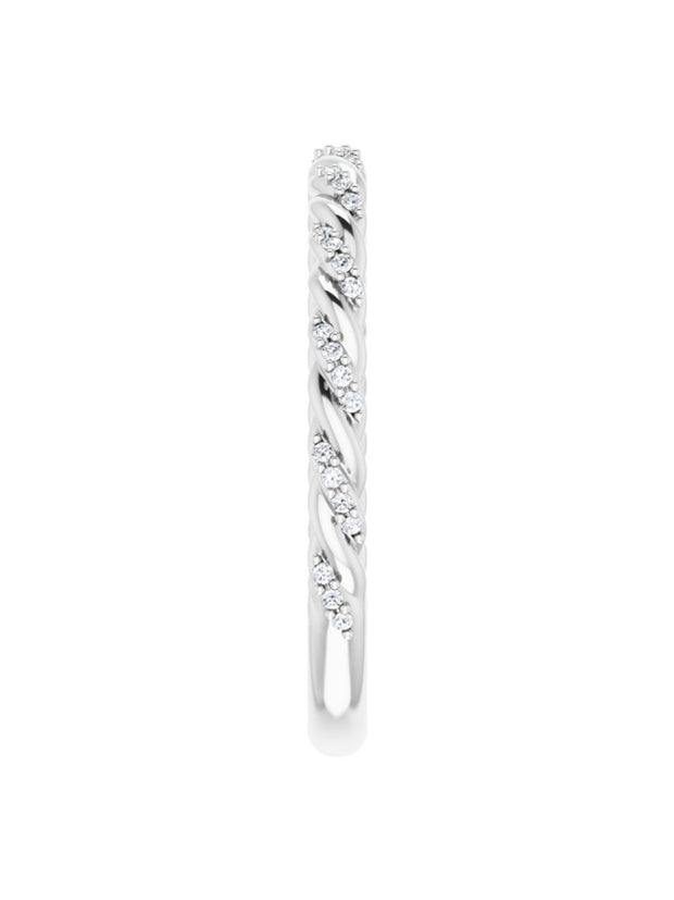 Twisted Diamond Band 1/9 ct.tw. G-H color VS clarity