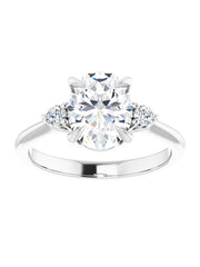 Engagement Ring with Diamond Sides .08 ct. tw.