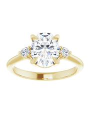 Engagement Ring with Diamond Sides .08 ct. tw.