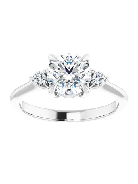 Engagement Ring with Diamond Sides .08 ct. tw.