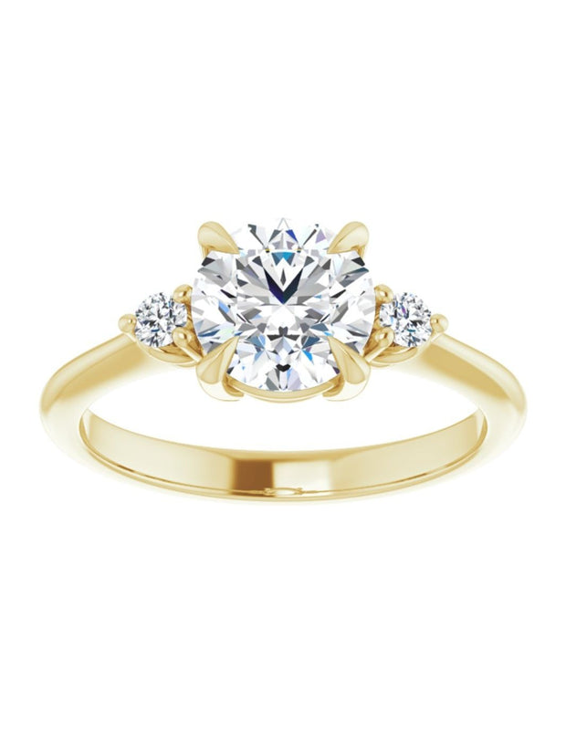 Engagement Ring with Diamond Sides .08 ct. tw.