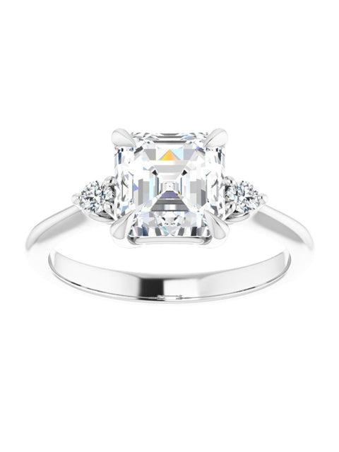 Engagement Ring with Diamond Sides .08 ct. tw.