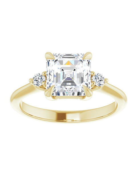 Engagement Ring with Diamond Sides .08 ct. tw.