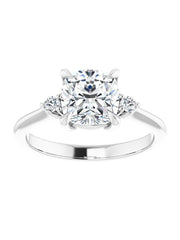 Engagement Ring with Diamond Sides .08 ct. tw.