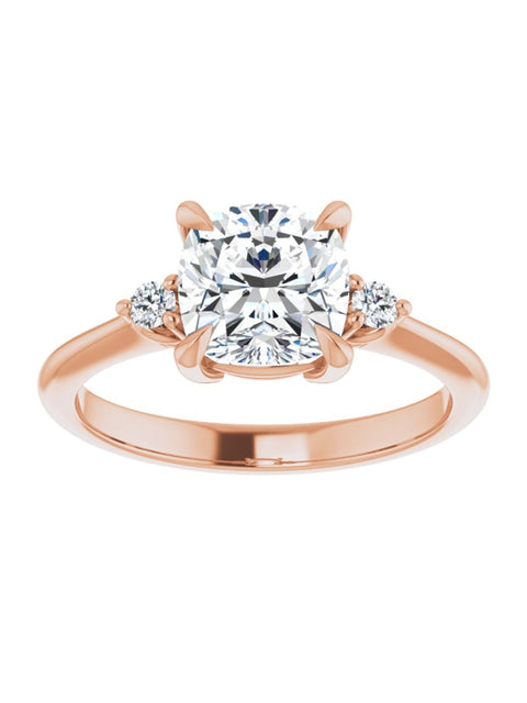 Engagement Ring with Diamond Sides .08 ct. tw.