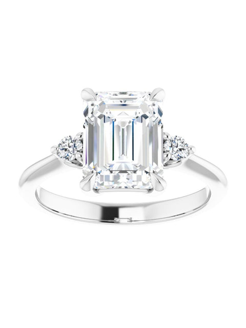 Engagement Ring with Diamond Sides .08 ct. tw.