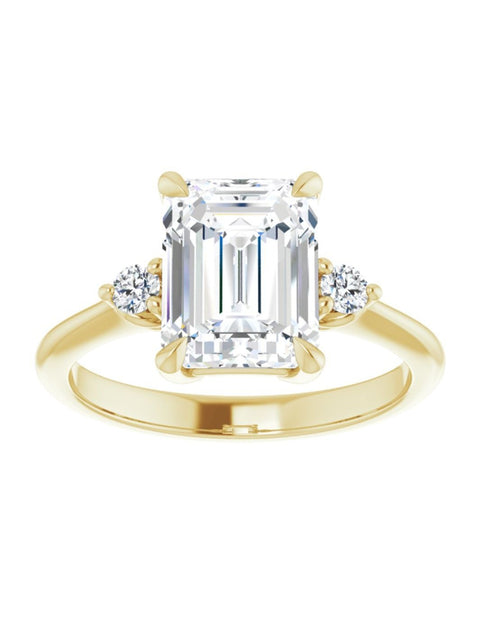 Engagement Ring with Diamond Sides .08 ct. tw.