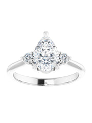 Engagement Ring with Diamond Sides .08 ct. tw.