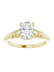 Solitaire Engagement Ring with Side Accents.