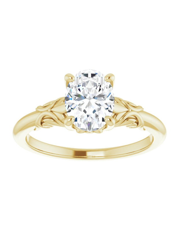 Solitaire Engagement Ring with Side Accents.