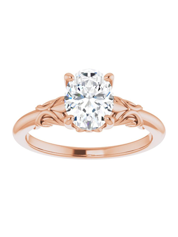 Solitaire Engagement Ring with Side Accents.