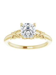 Solitaire Engagement Ring with Side Accents.