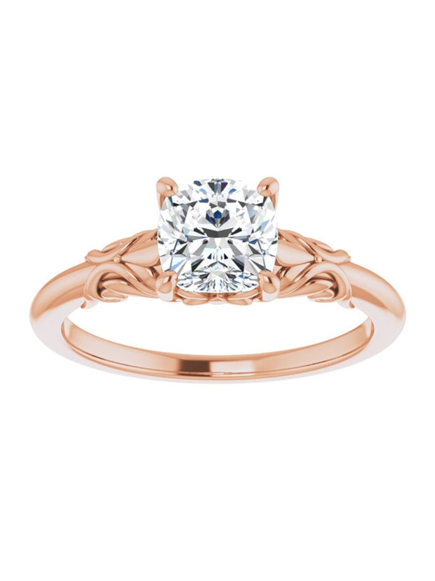 Solitaire Engagement Ring with Side Accents.