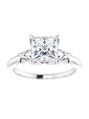 Solitaire Engagement Ring with Side Accents.