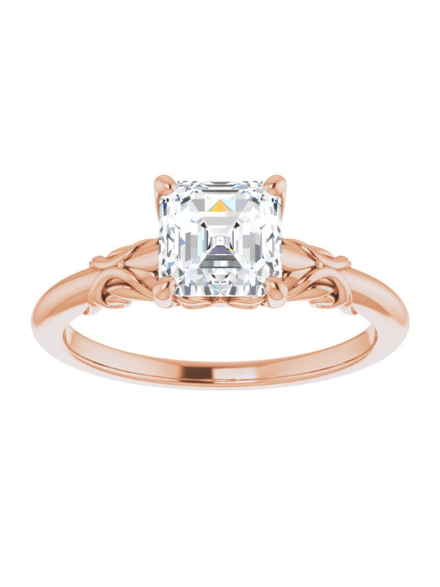 Solitaire Engagement Ring with Side Accents.