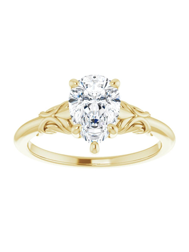 Solitaire Engagement Ring with Side Accents.