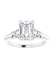 Solitaire Engagement Ring with Side Accents.