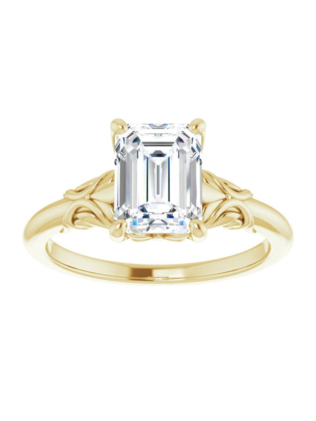 Solitaire Engagement Ring with Side Accents.