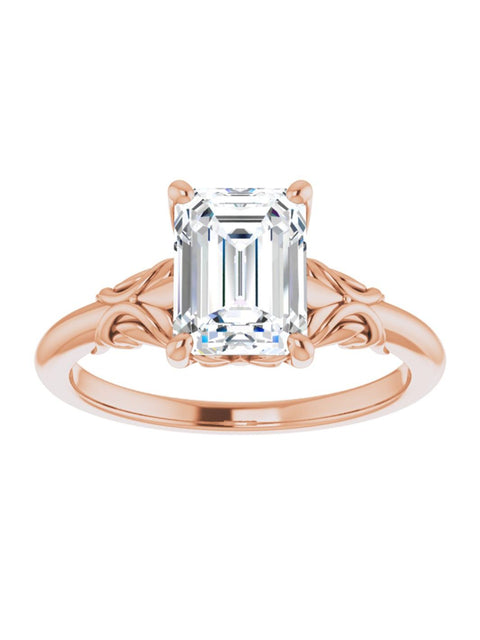 Solitaire Engagement Ring with Side Accents.