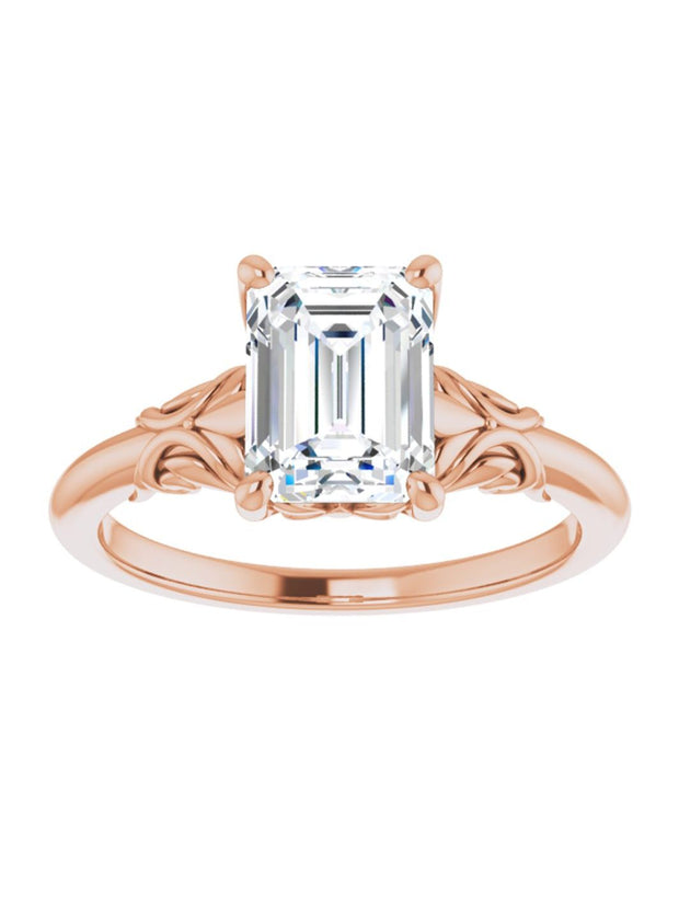 Solitaire Engagement Ring with Side Accents.