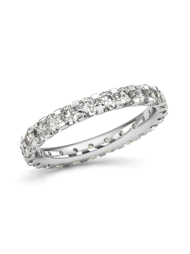 14K Palladium White Gold Eternity Diamond Band 2 ct. tw G/Si1