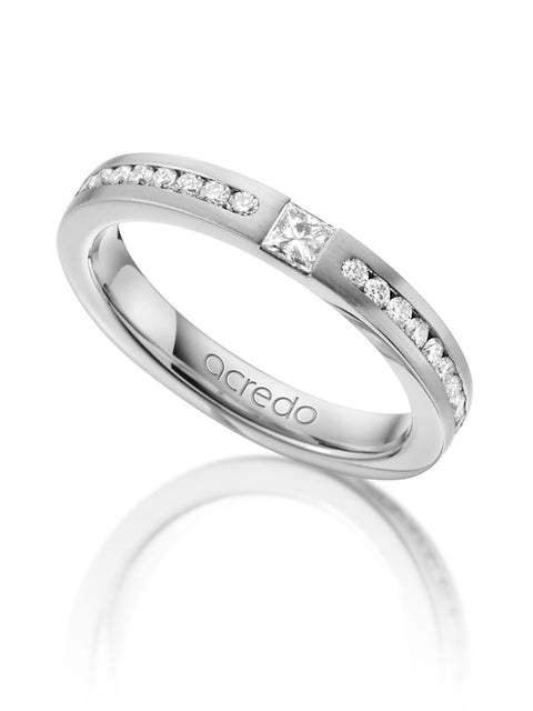 14K Palladium White Gold Diamond Band 3/4ct. tw G/Si1