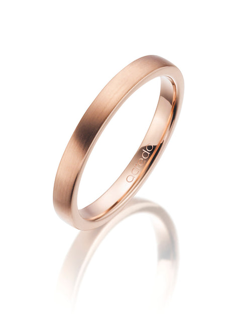 14K Red Gold Band with Matte Finish