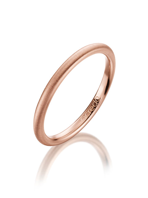 14K Red Gold Band with Matte Finish