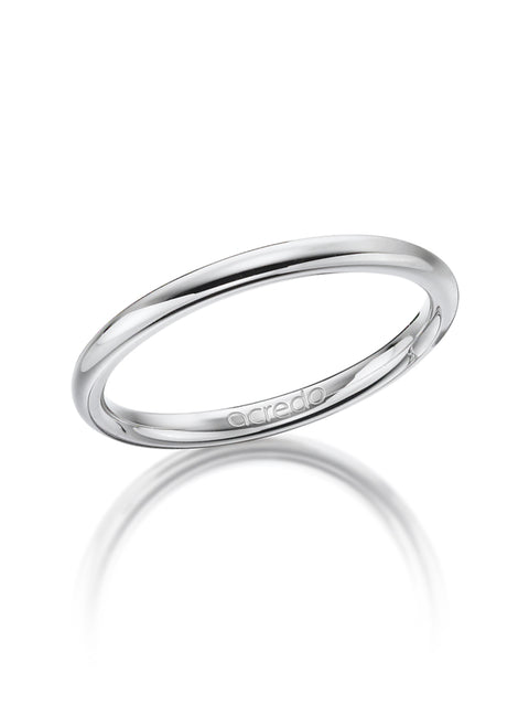 14K Palladium White Gold Band