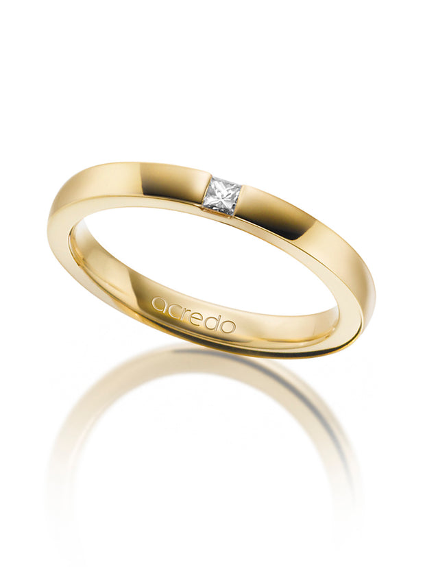 14K Yellow Gold Diamond Band