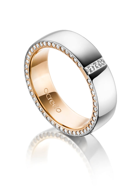 5.5 mm 14K Gray and Rose Gold Band 1/3 ct. tw. G/Si1