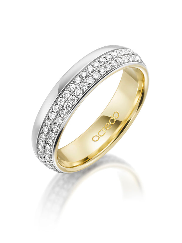 14K Palladium Gray & Yellow Gold Diamond Eternity Band 3/4 ct. tw G/Si1