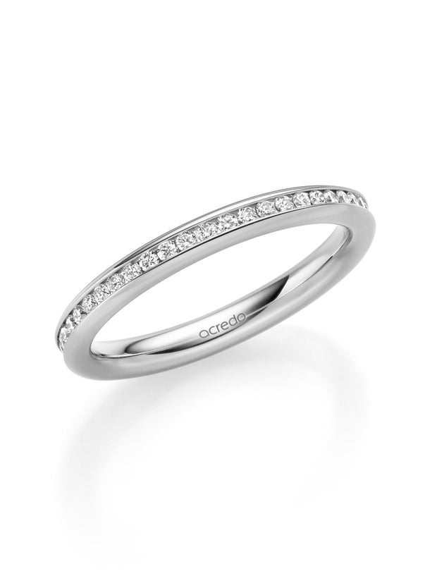 14K Palladium White Gold Eternity Diamond Band 1/2 ct.tw. G/Si1