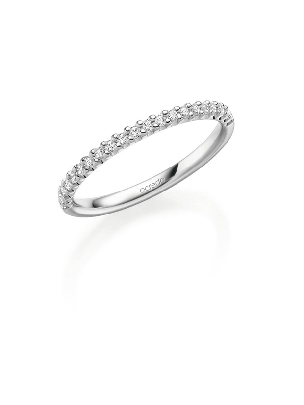 14K Palladium White Gold Band 1/4 ct.tw. G/Si1