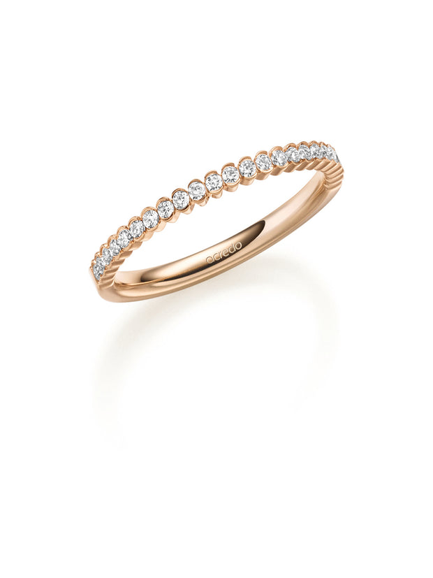 14K Rose Gold Band 1/4 ct.tw. G/Si1
